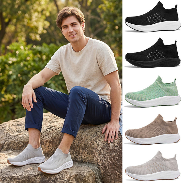 Damen Strick-Slip-On Sneaker mit nahtlosem Elastikschaft und dämpfender Plateau-Sohle Echoarchiv