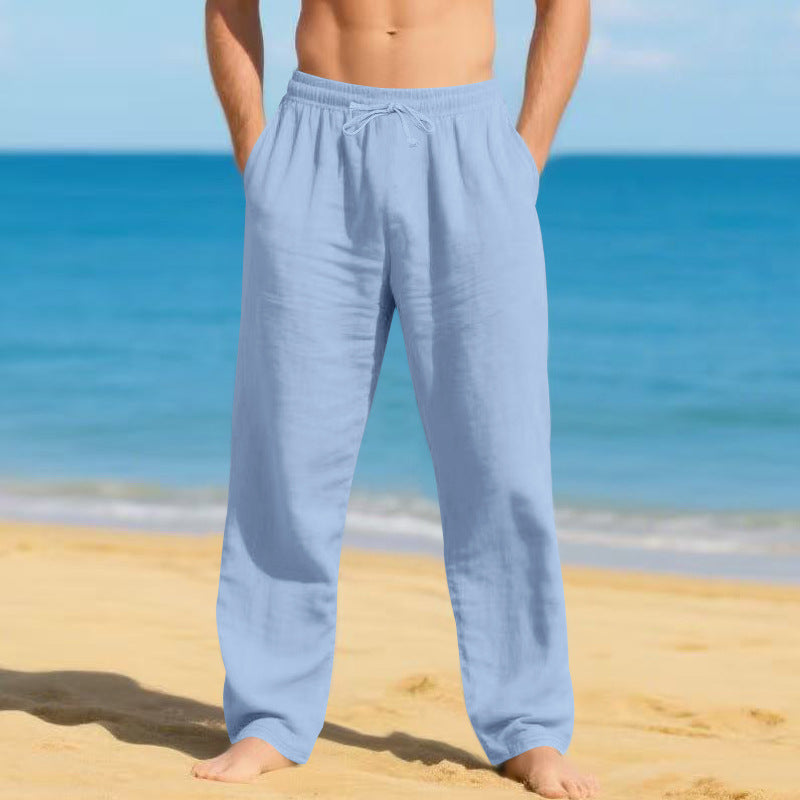 Herren leichte Strandhose mit verstellbarem Bund Echoarchiv