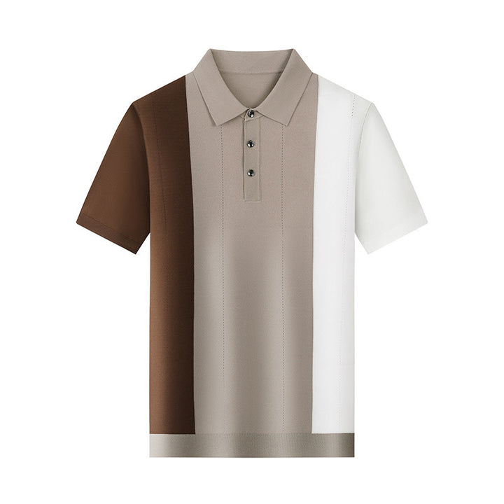 Herren Poloshirt mit modernem Farbblockdesign Echoarchiv