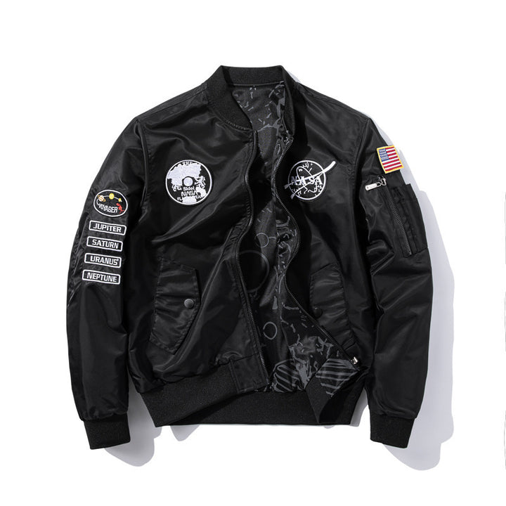 Herren Modische Bomberjacke im Raumfahrt-Style Echo Archiv