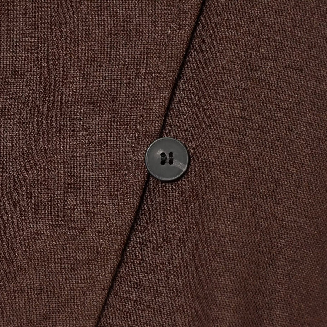 Damen Leichte asymmetrische Blusenjacke mit diagonaler Knopfleiste Echo Archiv