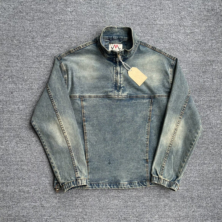 Herren Modische Jeansjacke mit Stehkragen Echo Archiv