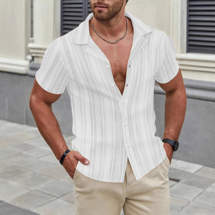 Herren Premium Struktur Kurzarmhemd Echoarchiv