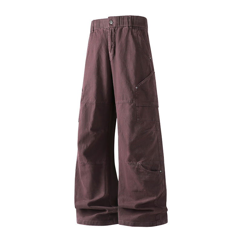 Damen Weite Utility-Cargo-Hose mit elastischem Bund, Multifunktionstaschen und Workwear-Details Echo Archiv