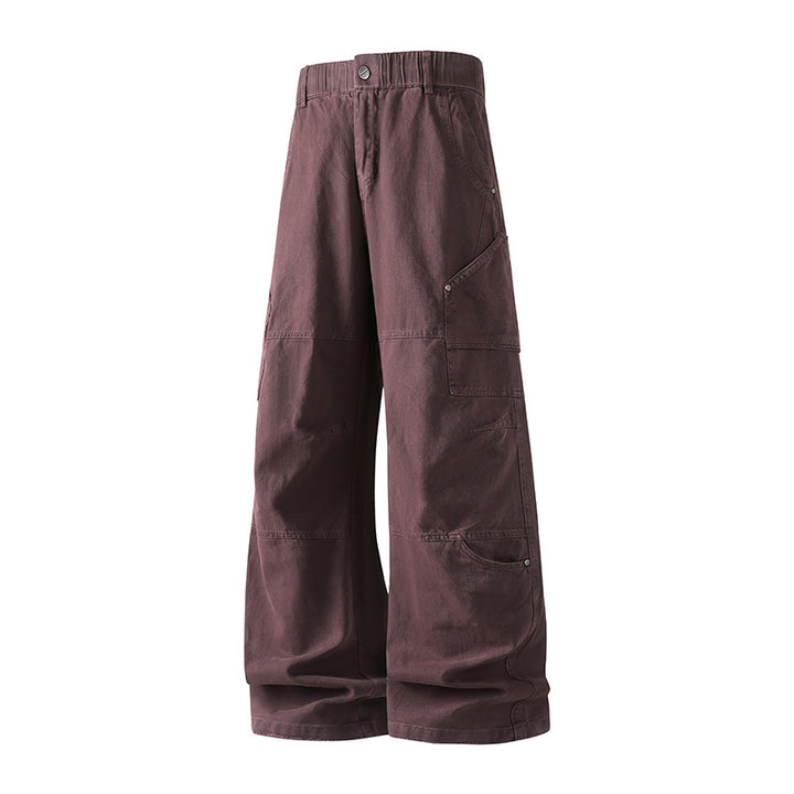 Damen Weite Utility-Cargo-Hose mit elastischem Bund, Multifunktionstaschen und Workwear-Details Echo Archiv