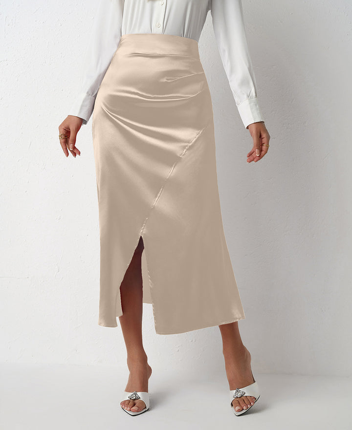 Damen Eleganter Schnitt Maxirock mit hohem Schlitz Echo Archiv