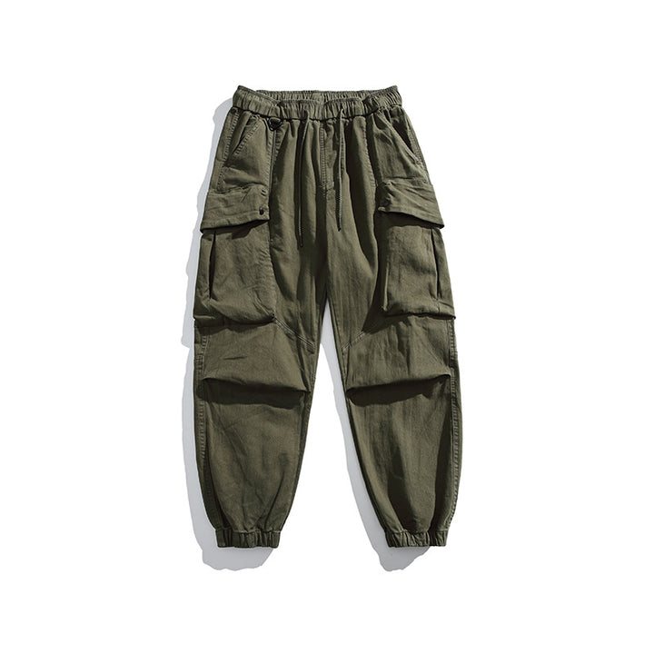 Herren Utility-Cargo-Hose mit elastischem Bund, Multifach-Taschen und Gummbündchen Echo Archiv