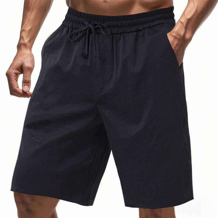 Herren nan knielange Leinenmix-Shorts mit elastischem Kordelzugbund und seitlichen Schubtaschen Echo Archiv