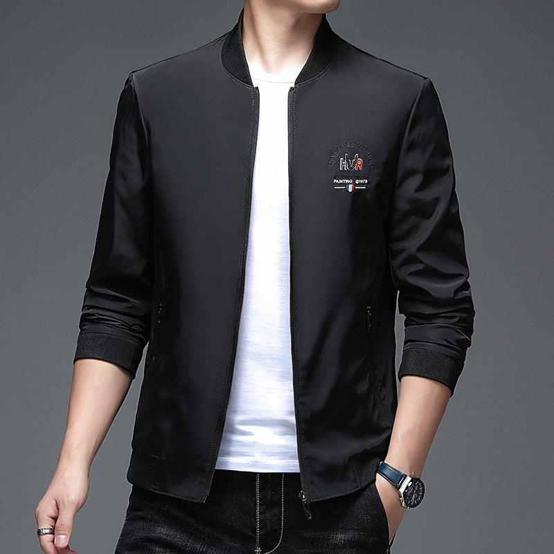 Herren sportliche Trendjacke mit Stickerei Echoarchiv