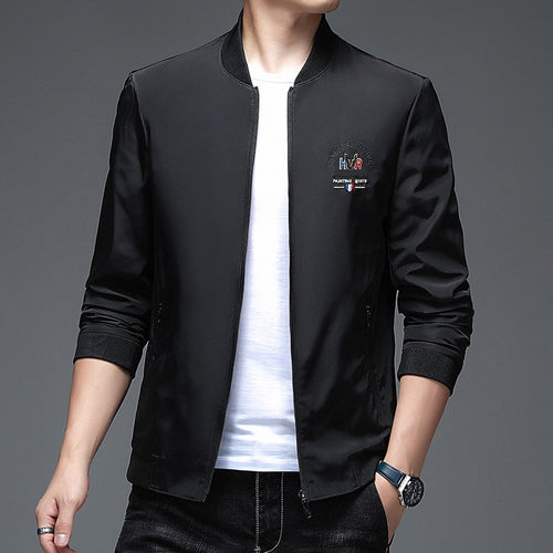 Herren sportliche Trendjacke mit Stickerei Echoarchiv
