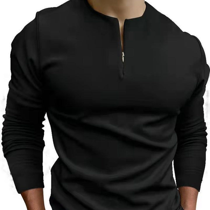 Herren Langarmshirt mit modischem Reißverschluss Echoarchiv