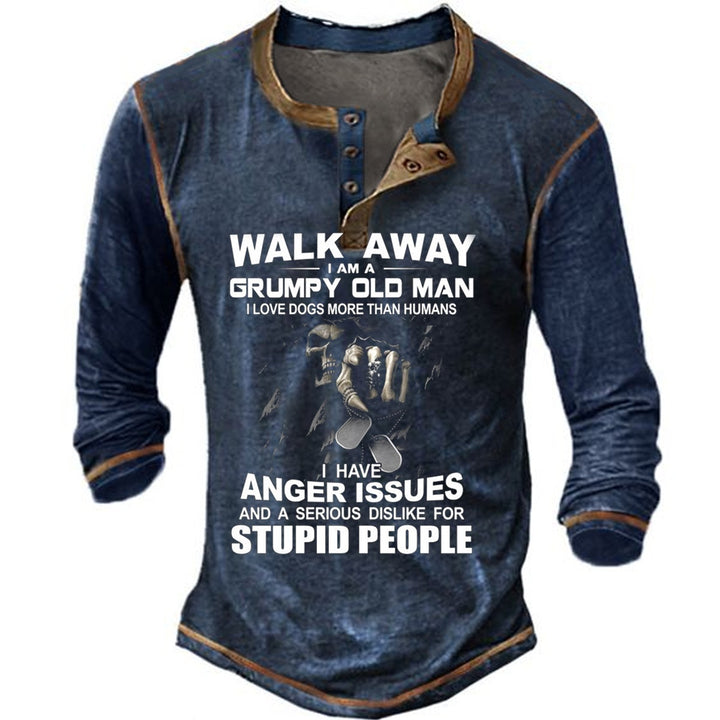 Herren Langarmshirt mit originellem Spruchdesign Echoarchiv