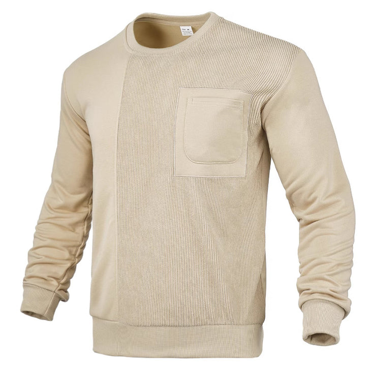 Herren modischer Sweatshirt mit strukturiertem Design und praktischer Brusttasche Echoarchiv