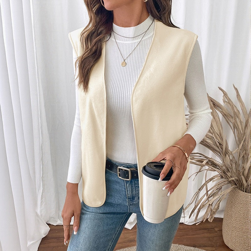 Damen Elegantes ärmelloses Blazer-Oberteil Echo Archiv
