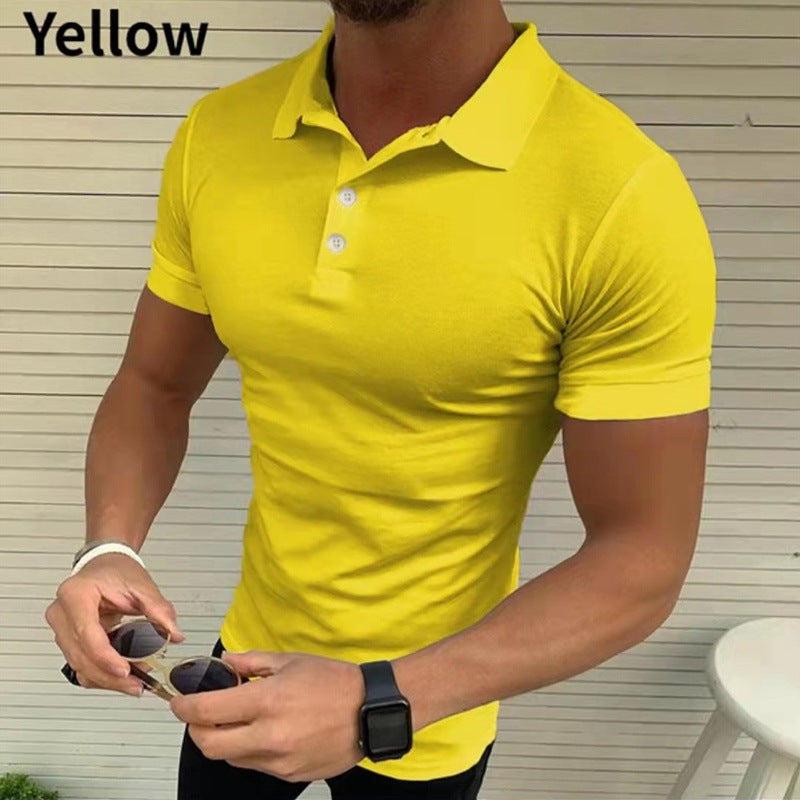 Herren Polohemd mit figurbetonendem Slim Fit und modischem Kragen Echoarchiv