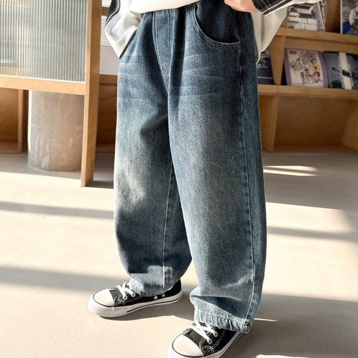 Herren weite Denim-Hose mit einzigartigem Vintage-Waschung Echo Archiv