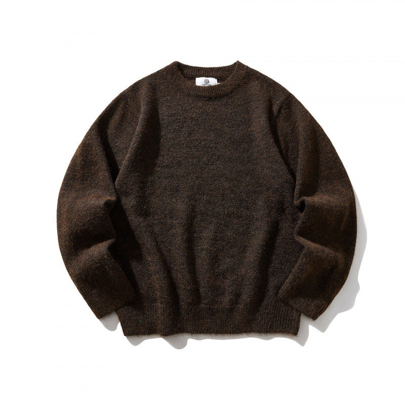 Unisex Oversize-Feinstrickpullover mit Rundhalsausschnitt, gerippten Bündchen und melierter Wollmischung Echo Archiv