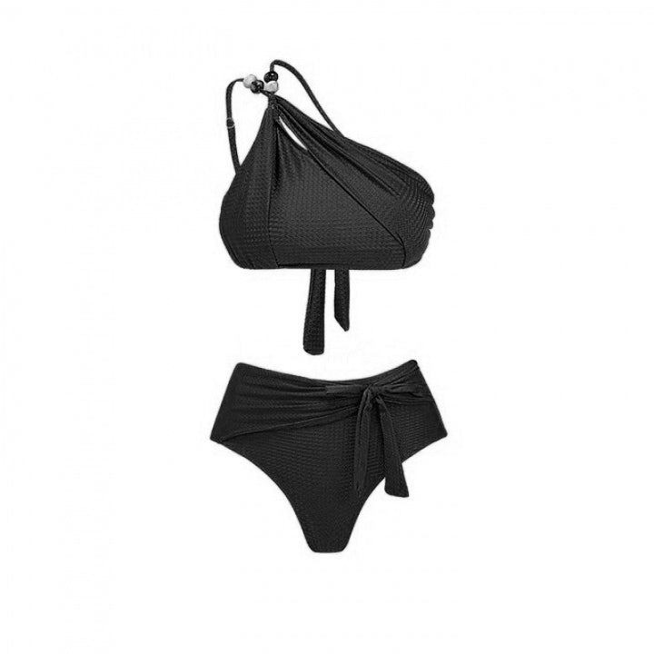 Damen Hochgeschnittener Bikini mit asymmetrischem Schnitt und raffiniertem Wickel-Design Echo Archiv