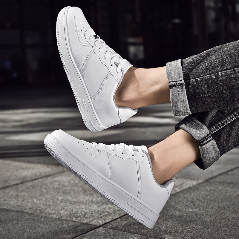 Herren Minimalistischer Low-Top Freizeitleder-Sneaker mit gepolstertem Knöchelkragen und rutschfester Profilsohle – Norré
