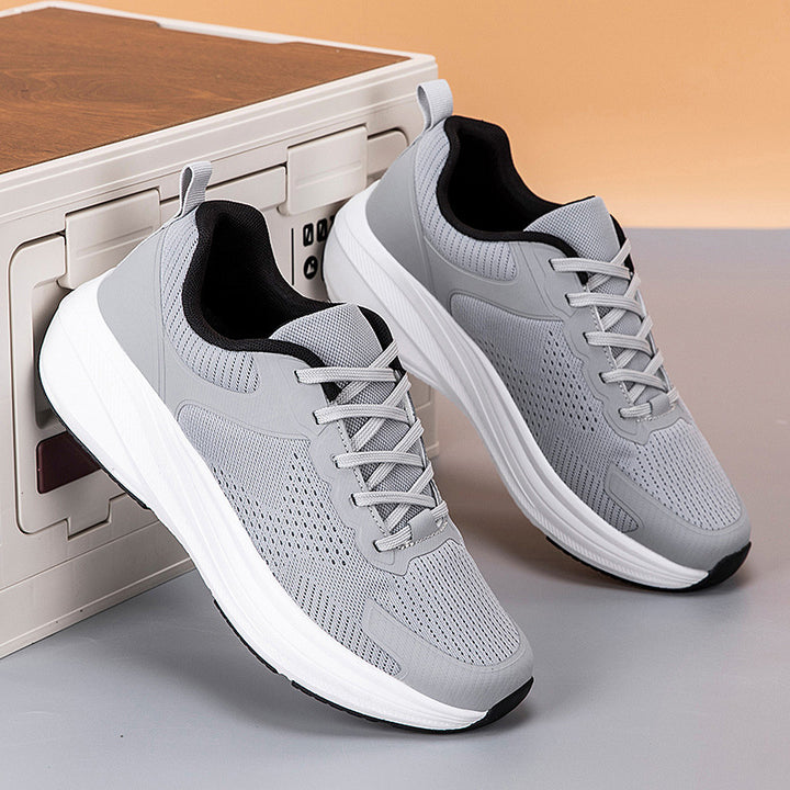 Unisex gestrickte Komfort-Walking-Sneaker mit ergonomischer Wellenzwischensohle und verstärkter Zehenkappe – Norré