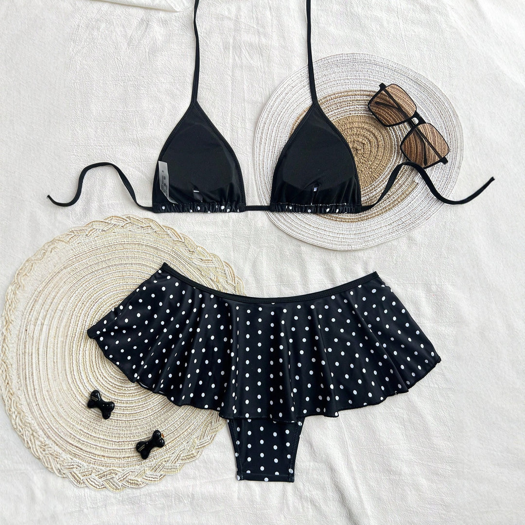 Damen Triangel-Bikini mit gerafftem Volant Echo Archiv