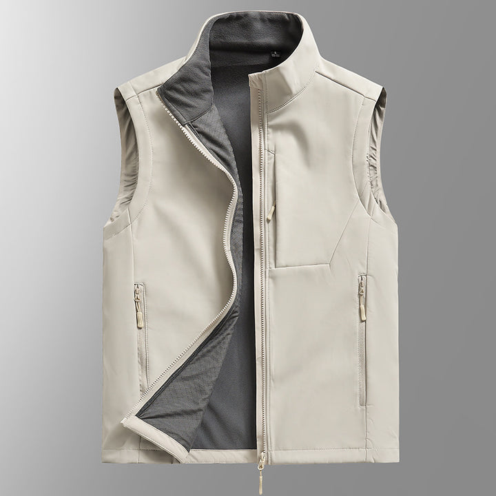 Herren Softshell‑Weste mit Fleecefutter, winddichter Außenlage und Reißverschlusstaschen – Marzano
