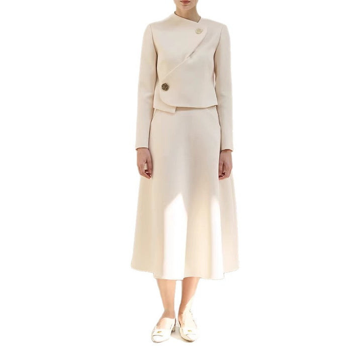 Damen Elegante cropped Blazerjacke mit asymmetrischem Schnitt Echoarchiv