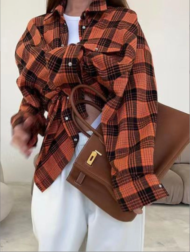 DamenOversized Karo-Hemdbluse Echoarchiv