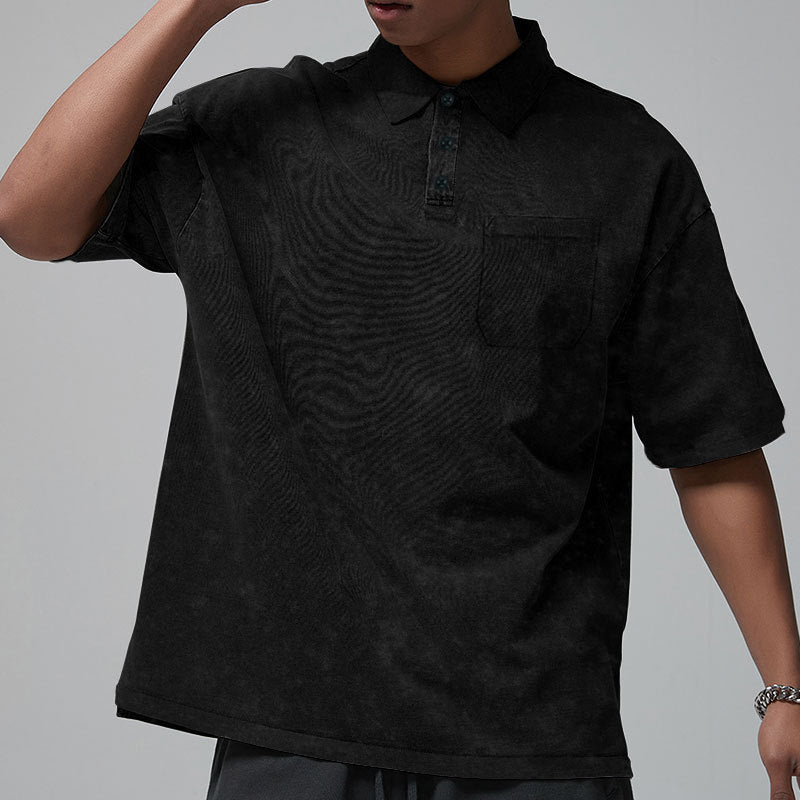 Herren lässiges Poloshirt mit Brusttasche und modischem Design Echoarchiv