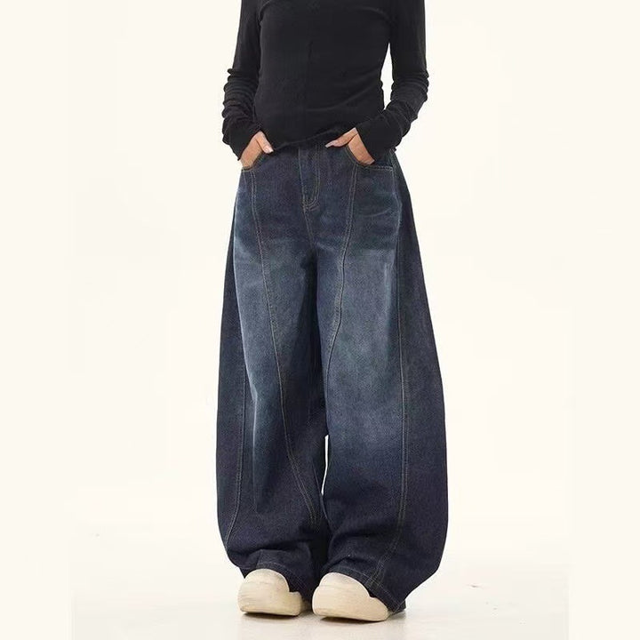 Damen Weitgeschnittene Denim-Hose Echo Archiv