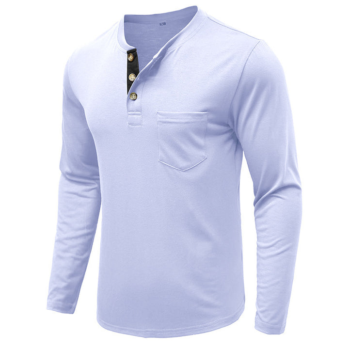Herren Langarmshirt mit Knopfleiste Echoarchiv