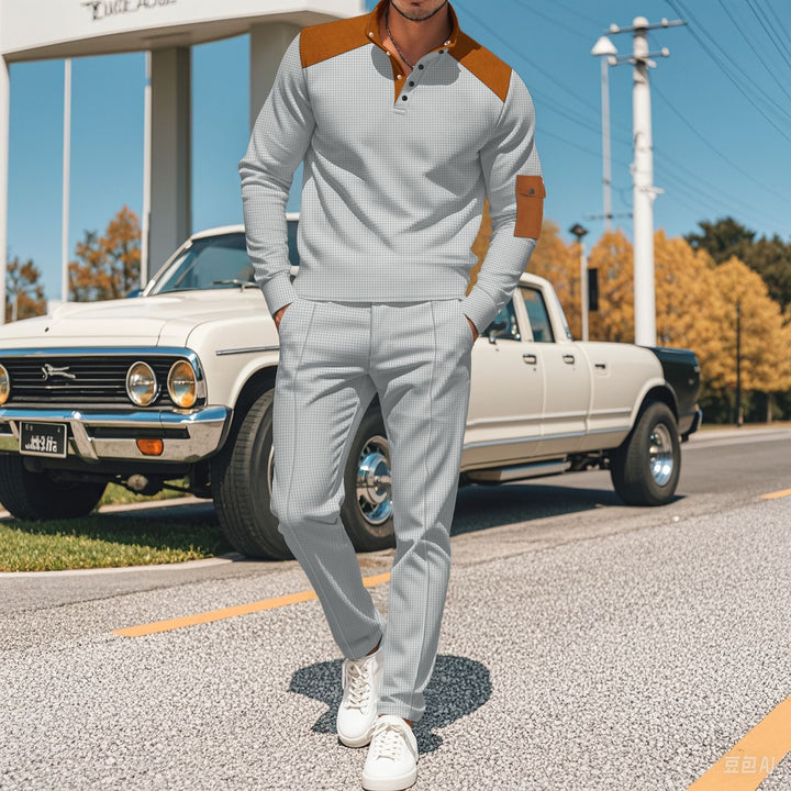 Herren Sportliches Zip-Set mit modischen Akzenten und strukturierter Verarbeitung Echoarchiv