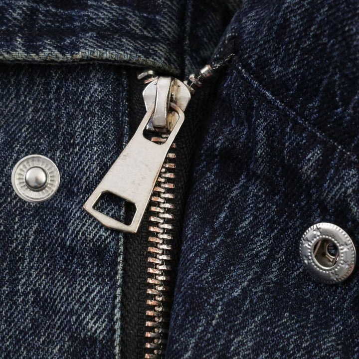 Damen oversized Cropped-Jeansjacke mit weitem Kragen Echo Archiv