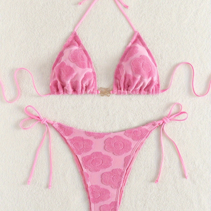Damen Bikini-Set mit raffiniertem Blumenmuster und verstellbaren Trägern Echo Archiv