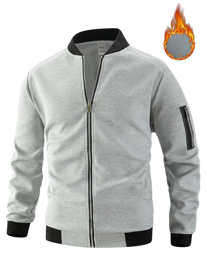 Herren sportliche Bomberjacke mit strukturiertem Material und praktischen Seitentaschen Echoarchiv