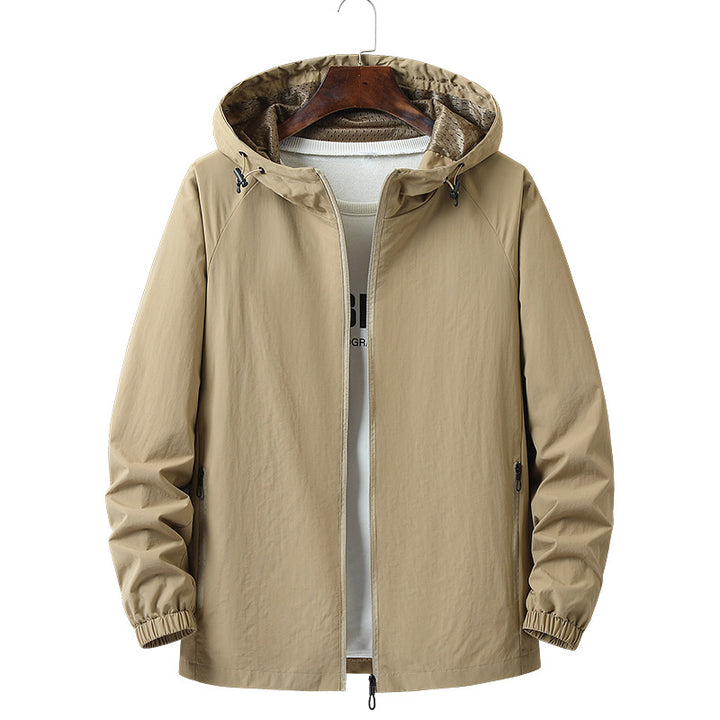 Herren Leichte Funktionsjacke mit verstellbarem Kapuzenkragen Echo Archiv