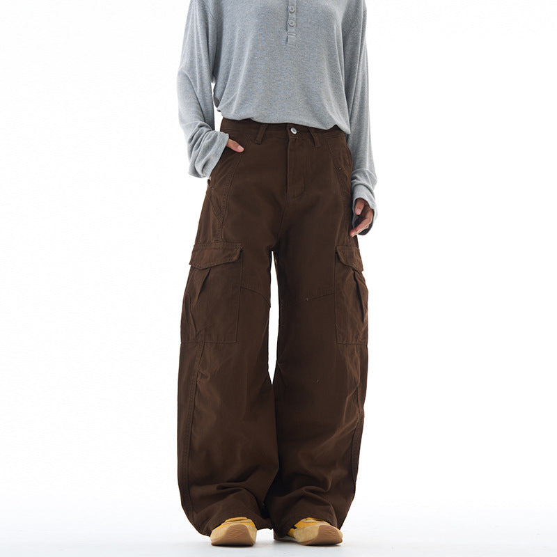 Unisex Ultraweite Cargohose mit tiefem Schritt und großen Klappentaschen Echo Archiv