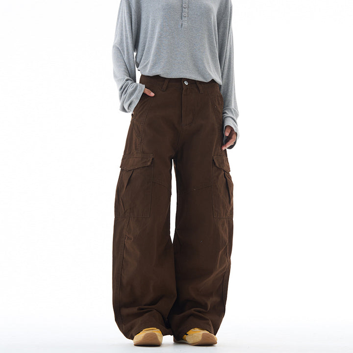 Unisex Ultraweite Cargohose mit tiefem Schritt und großen Klappentaschen Echo Archiv