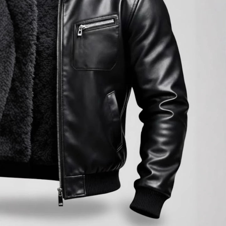Herren Lederjacke mit Innenfutter