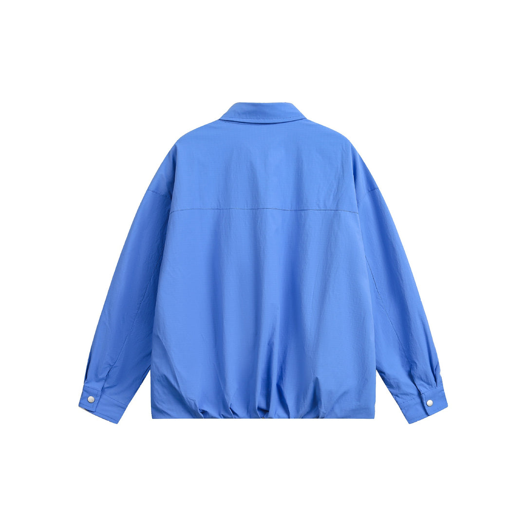 Herren Oversize Coachjacke mit Druckknopf‑Verschluss und geradem Saum Echoarchiv
