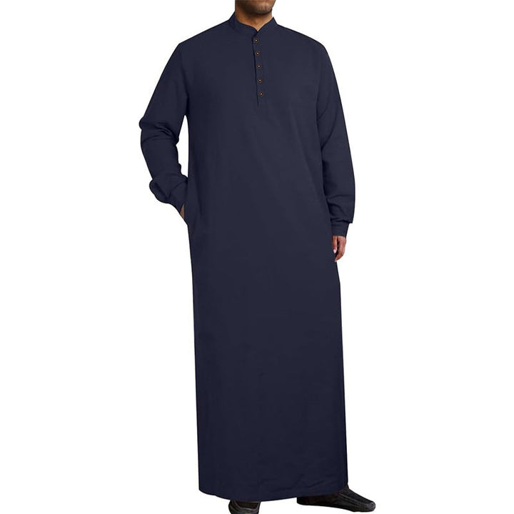 Herren moderner Kaftan mit Knopfleisten-Design und weichem Baumwollmaterial Echoarchiv