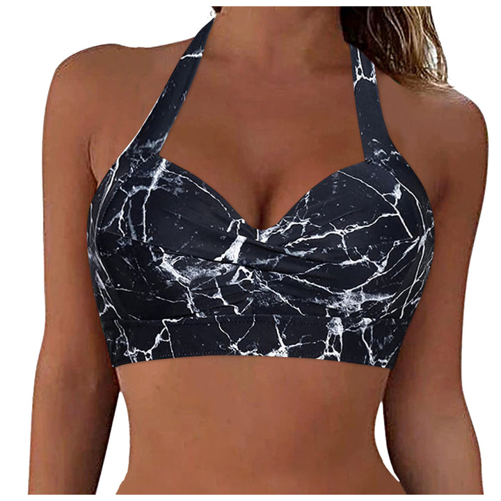 Damen Sportliches Bikinioberteil mit tiefem Ausschnitt und Halter-Design Echo Archiv