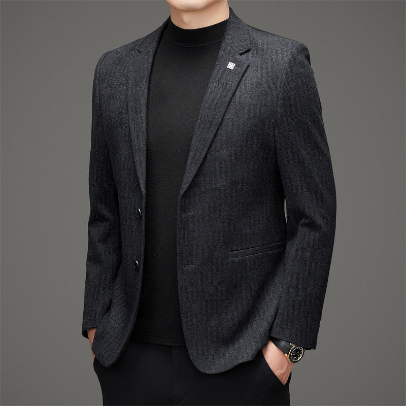 Herren eleganter Blazer mit modernem Strukturdesign Echoarchiv