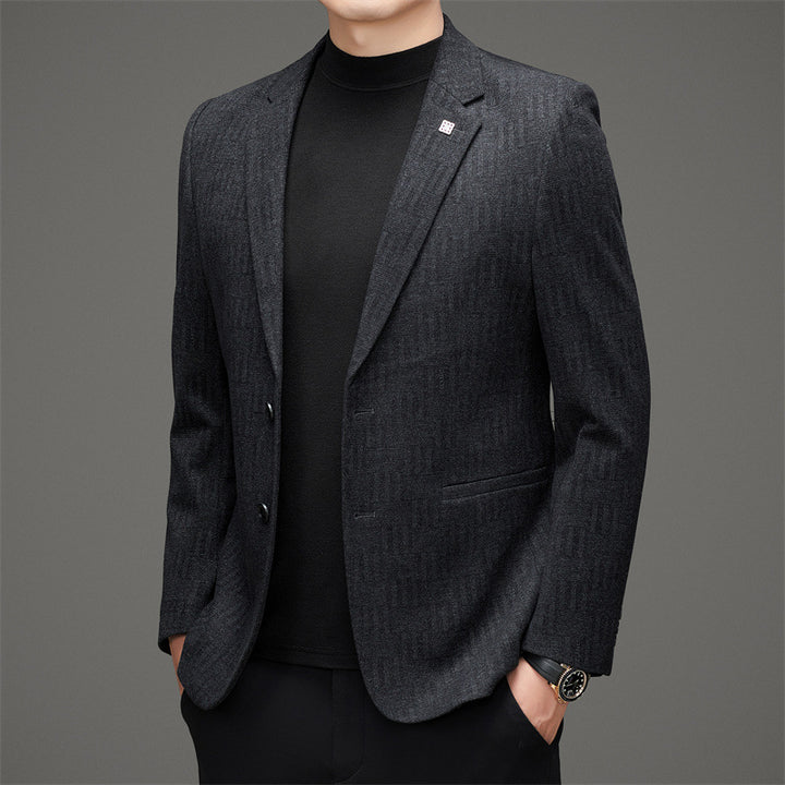 Herren eleganter Blazer mit modernem Strukturdesign Echoarchiv