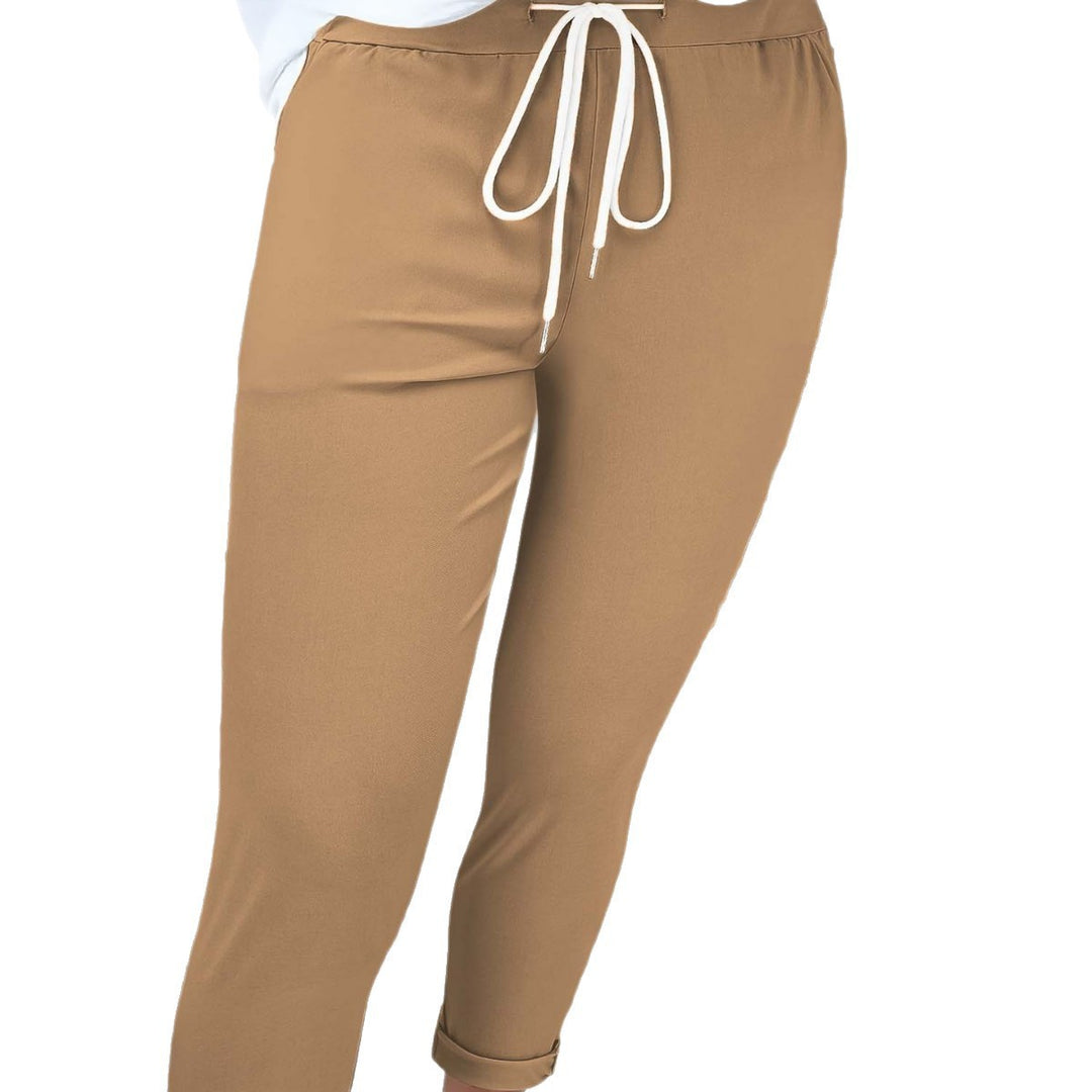 Damen Slim-Fit Jogginghose mit Tunnelzug und Umschlagbündchen Echoarchiv