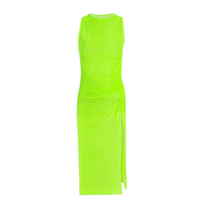 Damen elegantes Midi-Kleid mit Raffungen Echo Archiv