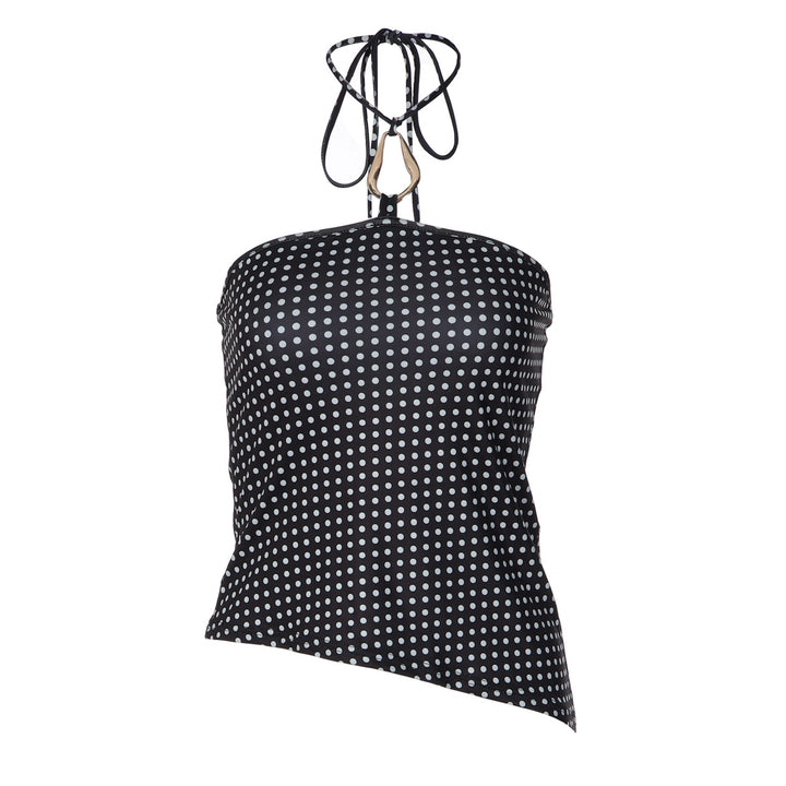 Damen Trägershirt mit asymmetrischem Schnitt und Punktmuster Echo Archiv