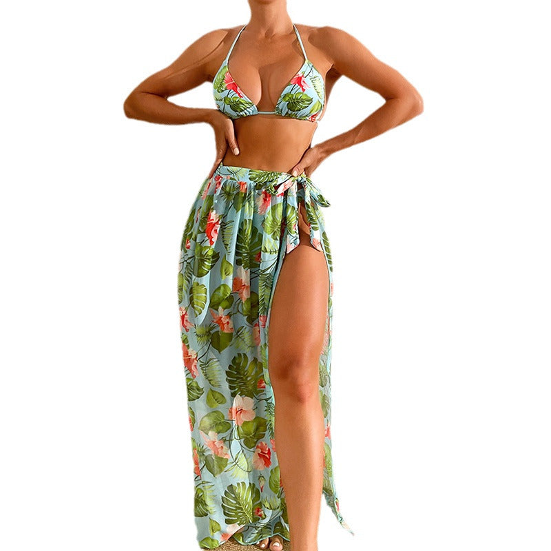 Damen Bikini-Set mit floralem Maxi-Rock Echo Archiv