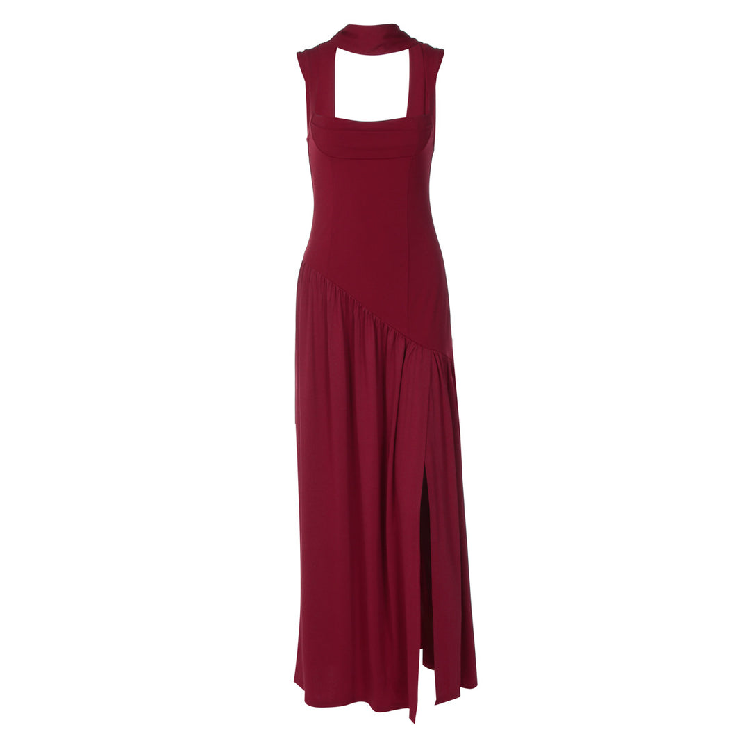 Damen Elegantes Abendkleid mit asymmetrischem Schnitt und tiefem Schlitz Echo Archiv