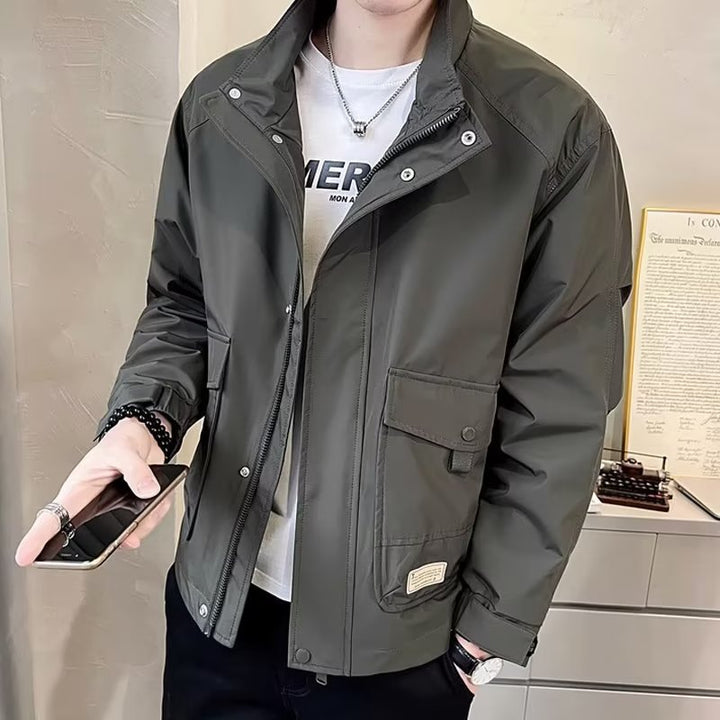 Herren leichte Utility-Jacke mit funktionalen Taschen Echoarchiv